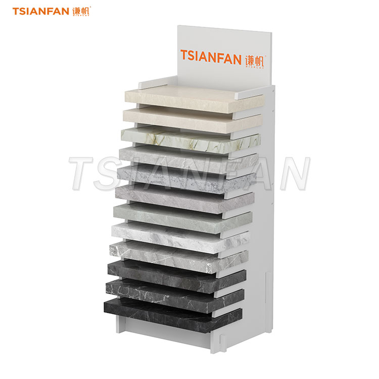 Durable floor display shelves