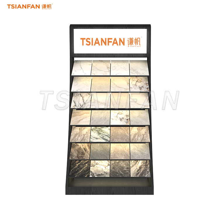 Professional Exhibition Stone Sample Display Rack-CL021 front view