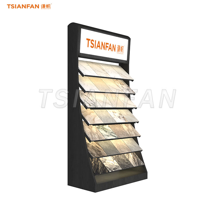 Professional Exhibition Stone Sample Display Rack-CL021 alternate angle